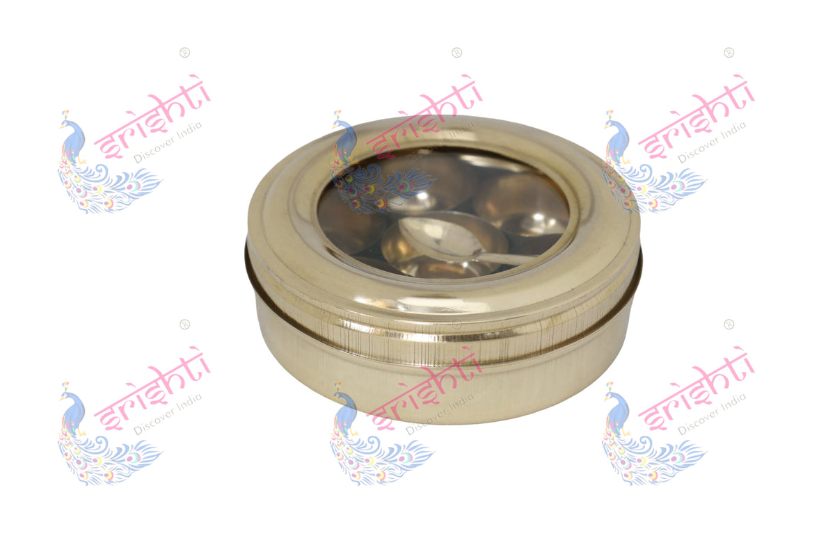 Brass Spices Storage Box-5.25 Inches