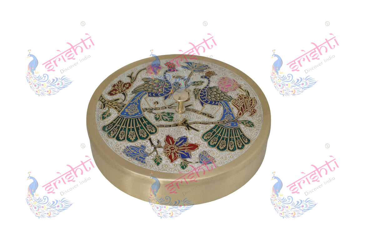 Brass Spices Storage Box-7 Inches