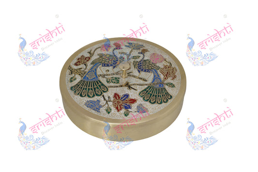 Brass Spices Storage Box-7 Inches