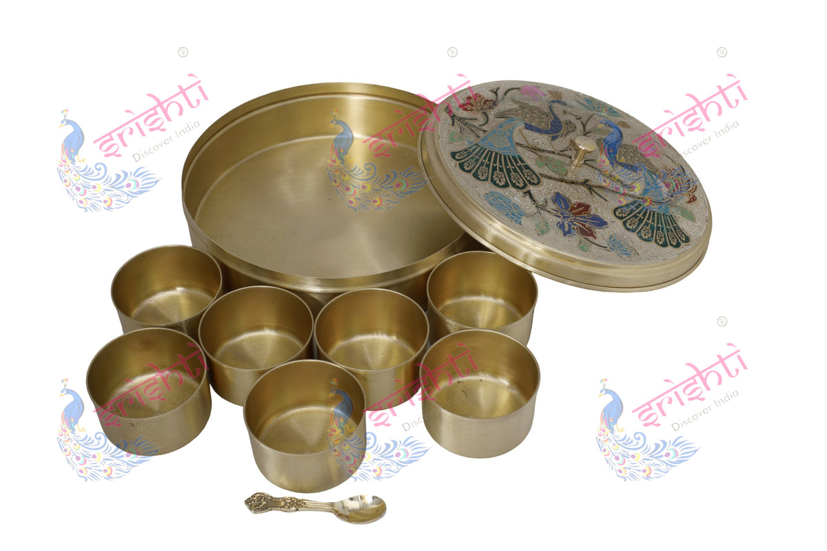 Brass Spices Storage Box-9 Inches