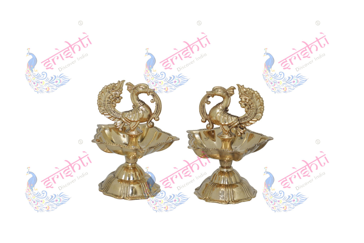 Brass Annam Diya Pair-3 Inches