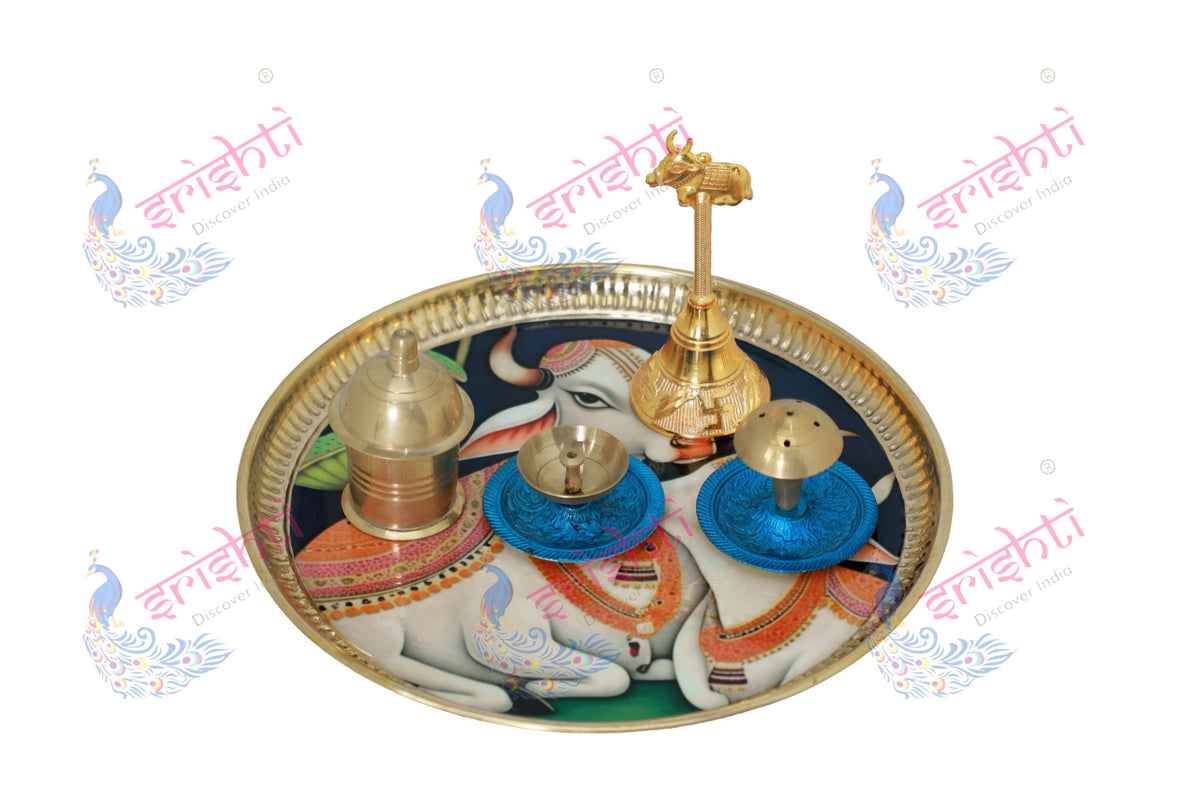 Brass Pooja Set-9 Inches