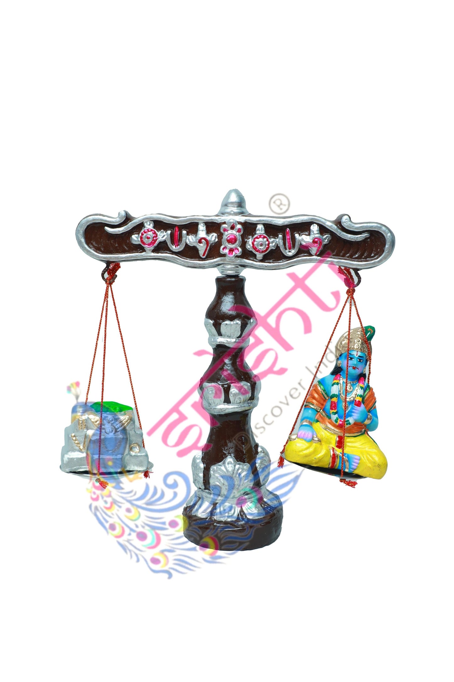 Krishna Thulabaram Set-9 Inches- Paper Mache