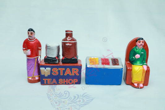 Tea Shop Set-7 Inches - Clay
