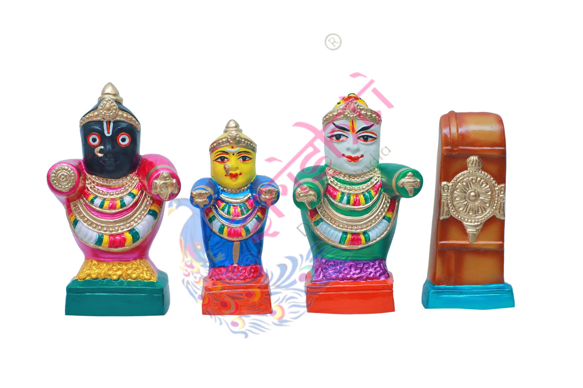 Puri Jagannathar Set-10.5 Inches-Paper Mache