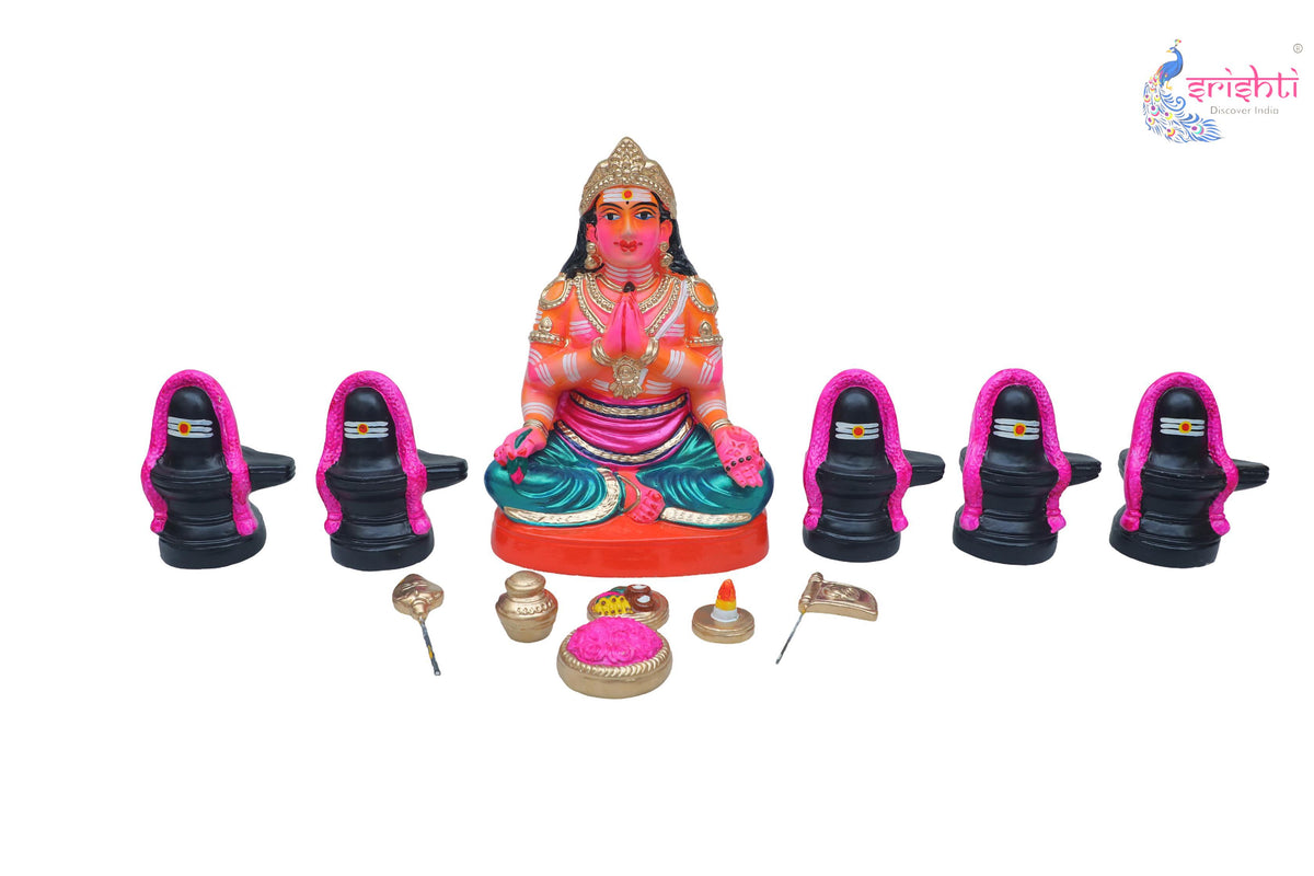 Tiruchendur Murugan Pancha Lingam Poojai Set-12.5 Inches
