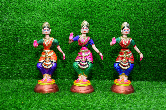 Bharathanattiyam Dancing Doll (Assorted Color)-12 Inches