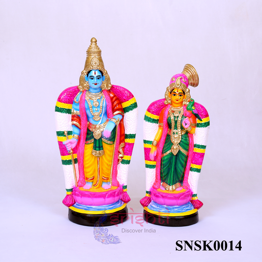Andal Rangamannar and Garuda  Set-16.5 Inches-Paper Mache