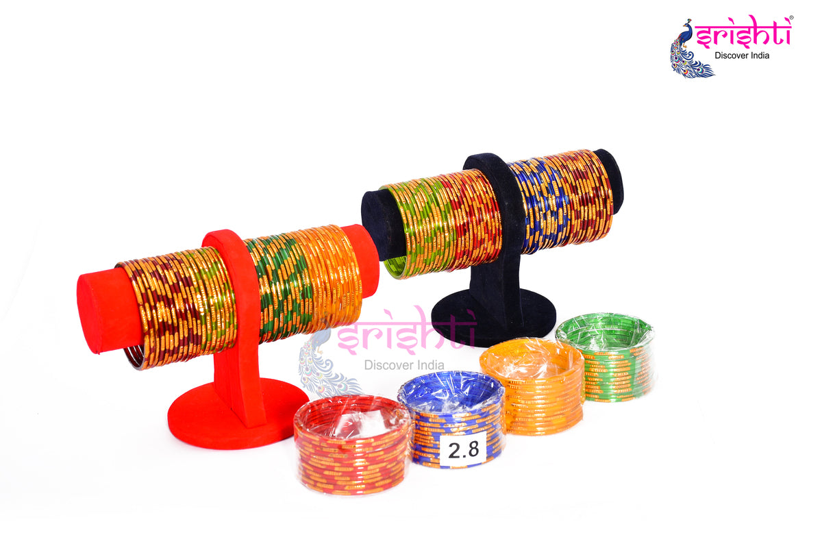 Assorted Color Bangle Set-1 Dozen (2.8)-M01
