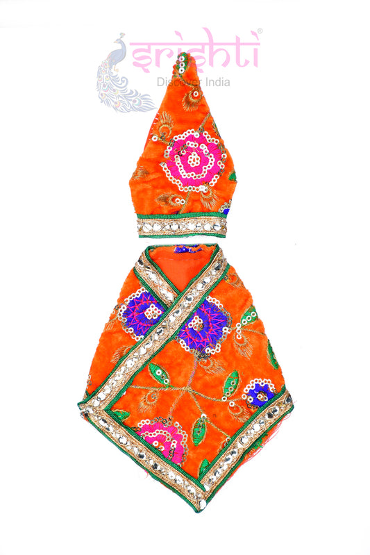 Sai Baba Dress (Orange)-6 Inches