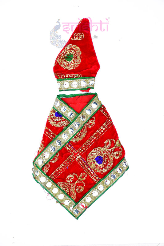 Sai Baba Dress (Red)-7.5 Inches