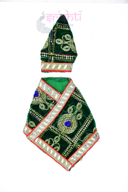 Sai Baba Dress (Green)-7.5 Inches