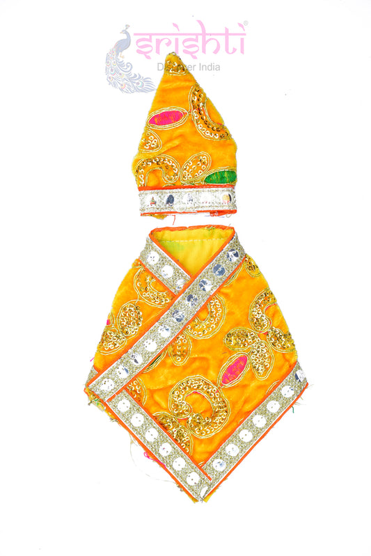 Sai Baba Dress(Yellow)-7.5 Inches