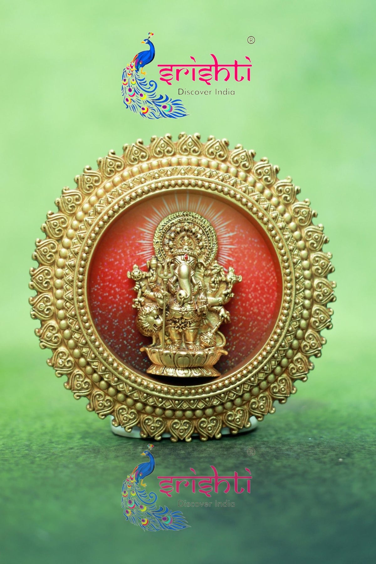 Wall Hanging Kan Drishti Ganesha with Yantra-7 Inches