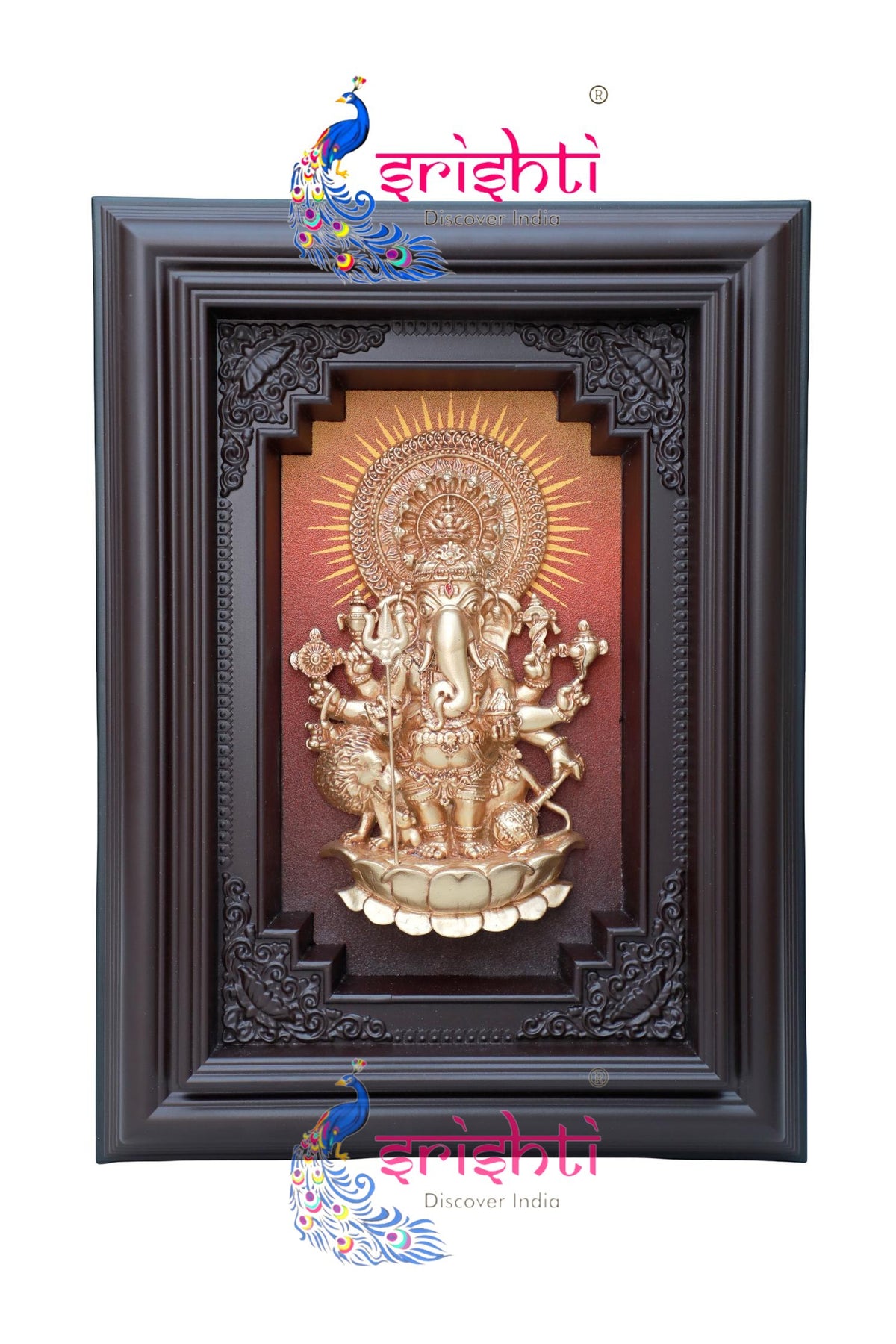 Wall Hanging Kan Drishti Ganesha with Yantra(M01)-16.5 Inches