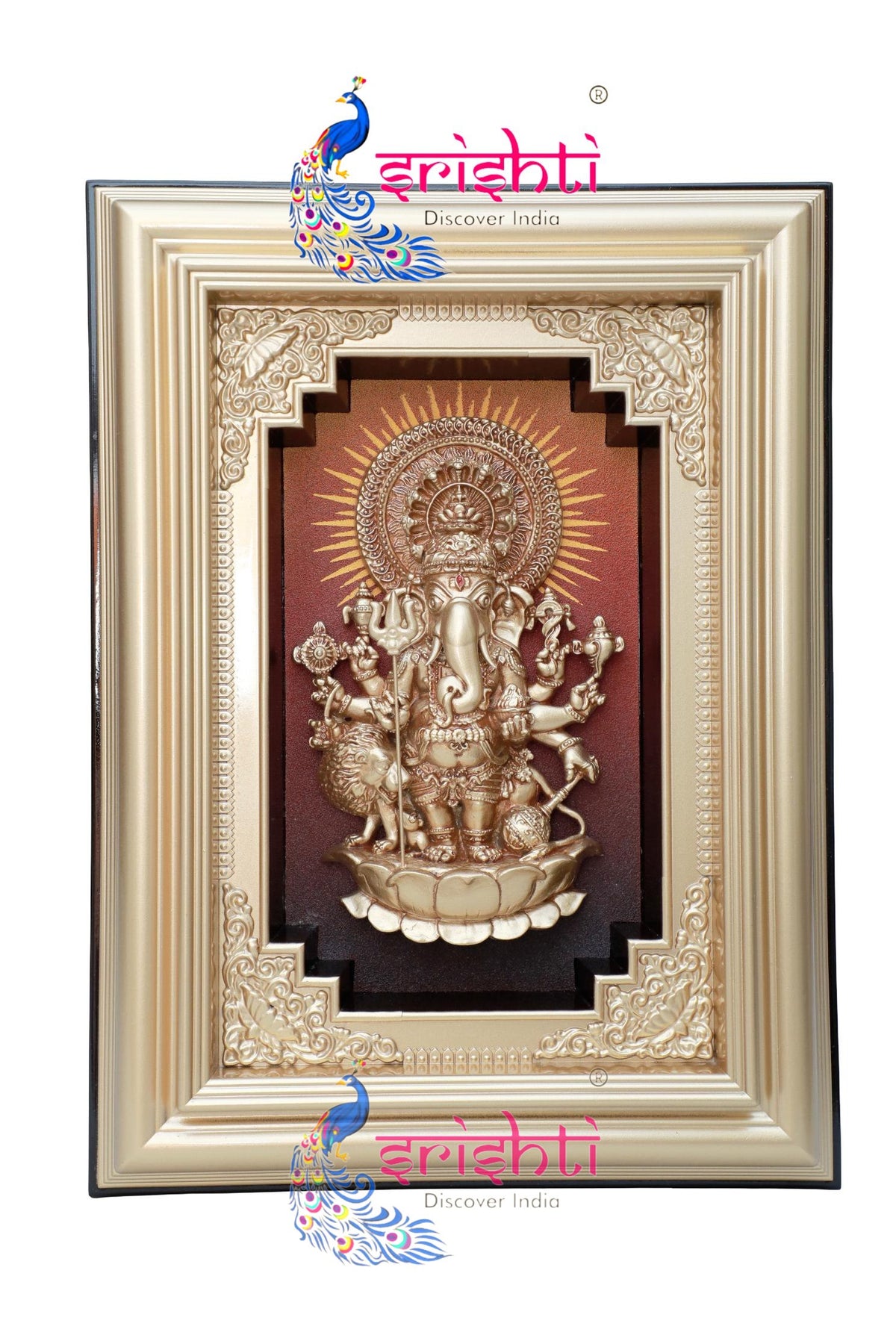 Wall Hanging Kan Drishti Ganesha with Yantra(M02)-16.5 Inches