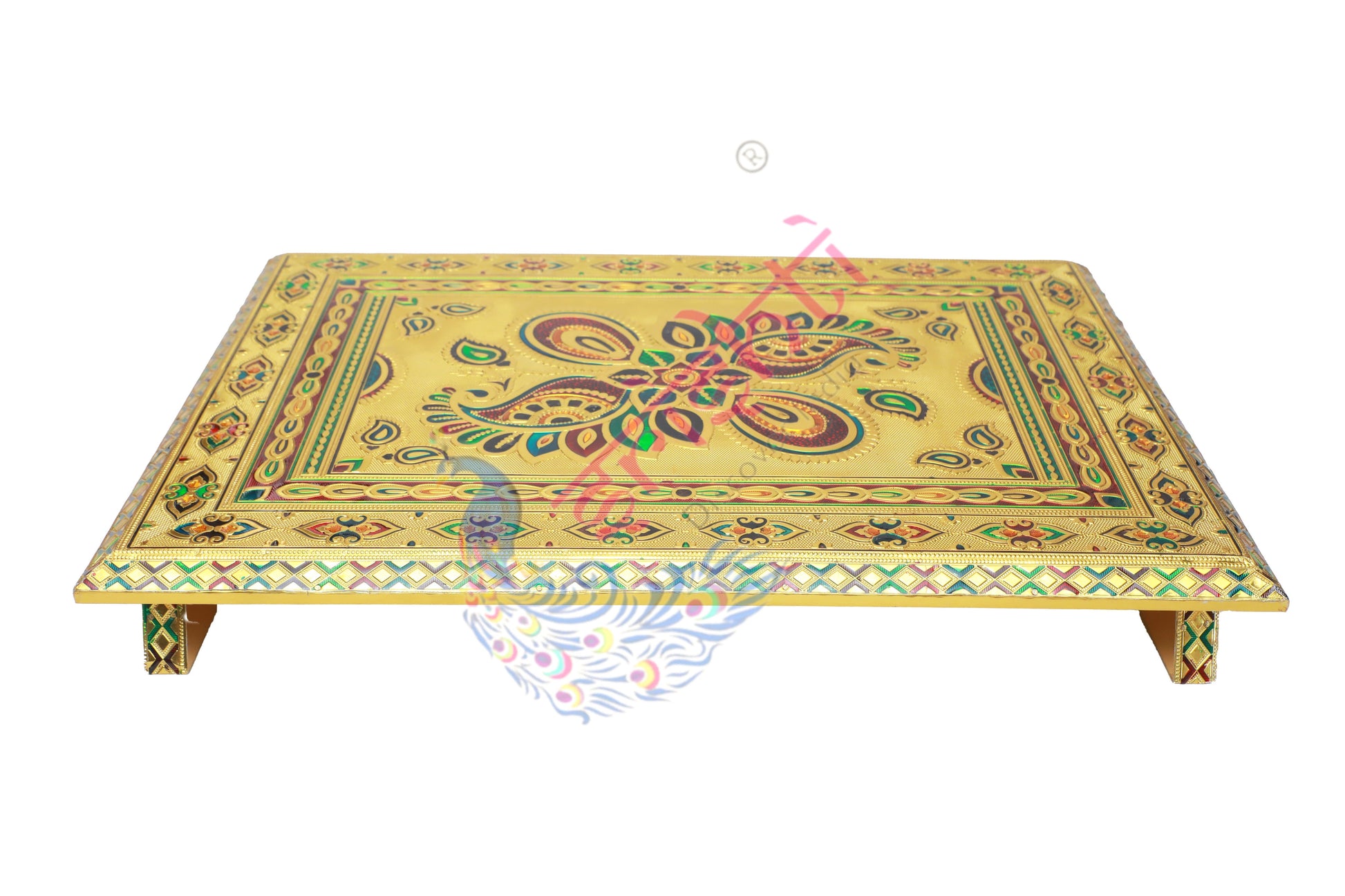 Pooja Meenakari Plank-21 X 15 Inches