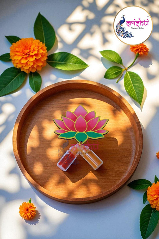 Lotus with Haldi Kumkum-3 Inches