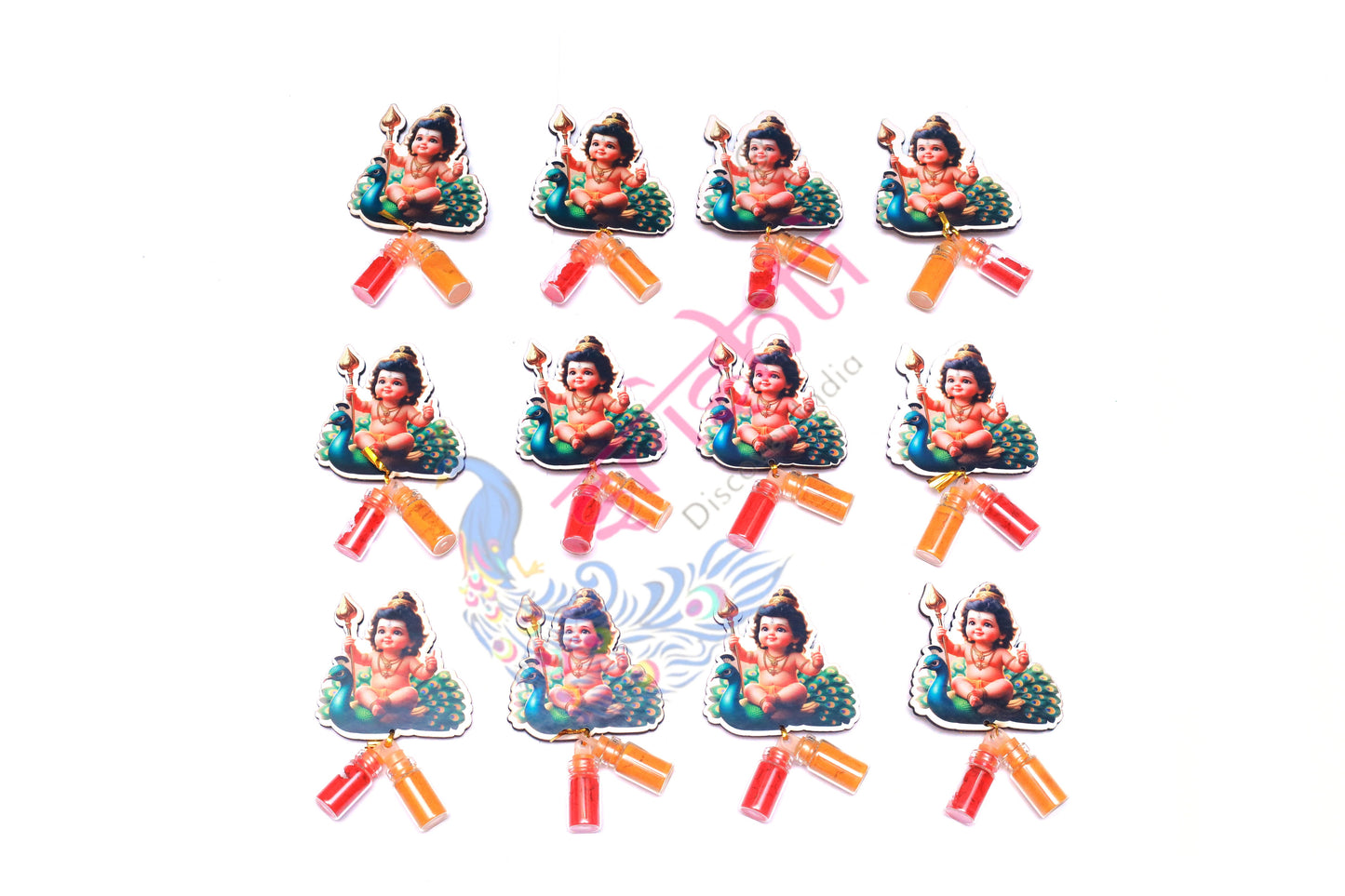 Peacock Murugar with Haldi Kumkum-3 Inches