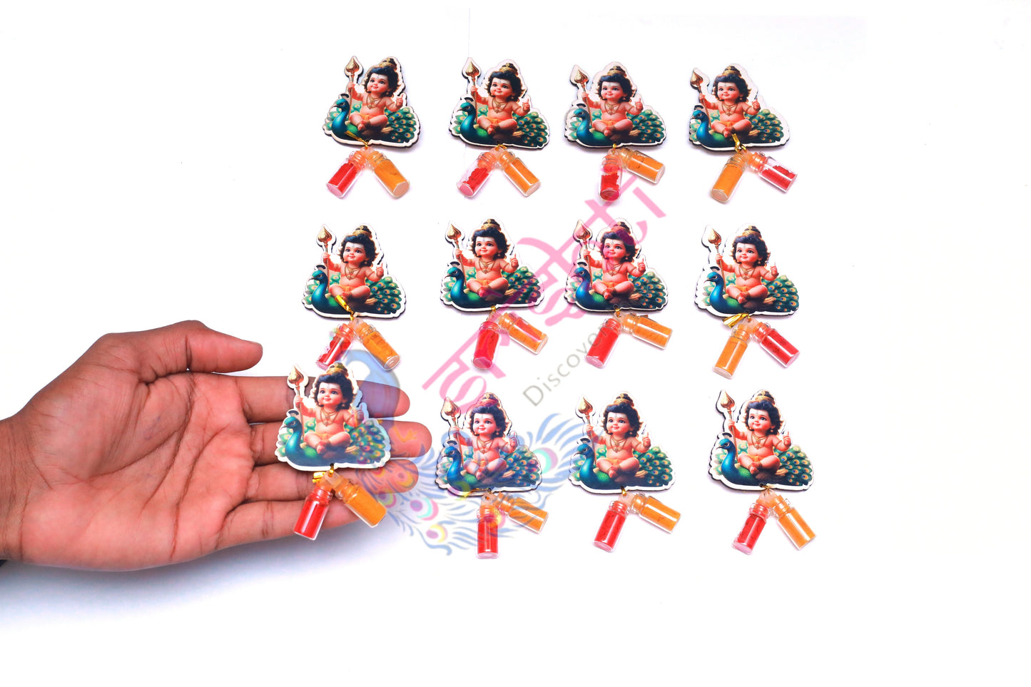 Peacock Murugar with Haldi Kumkum-3 Inches