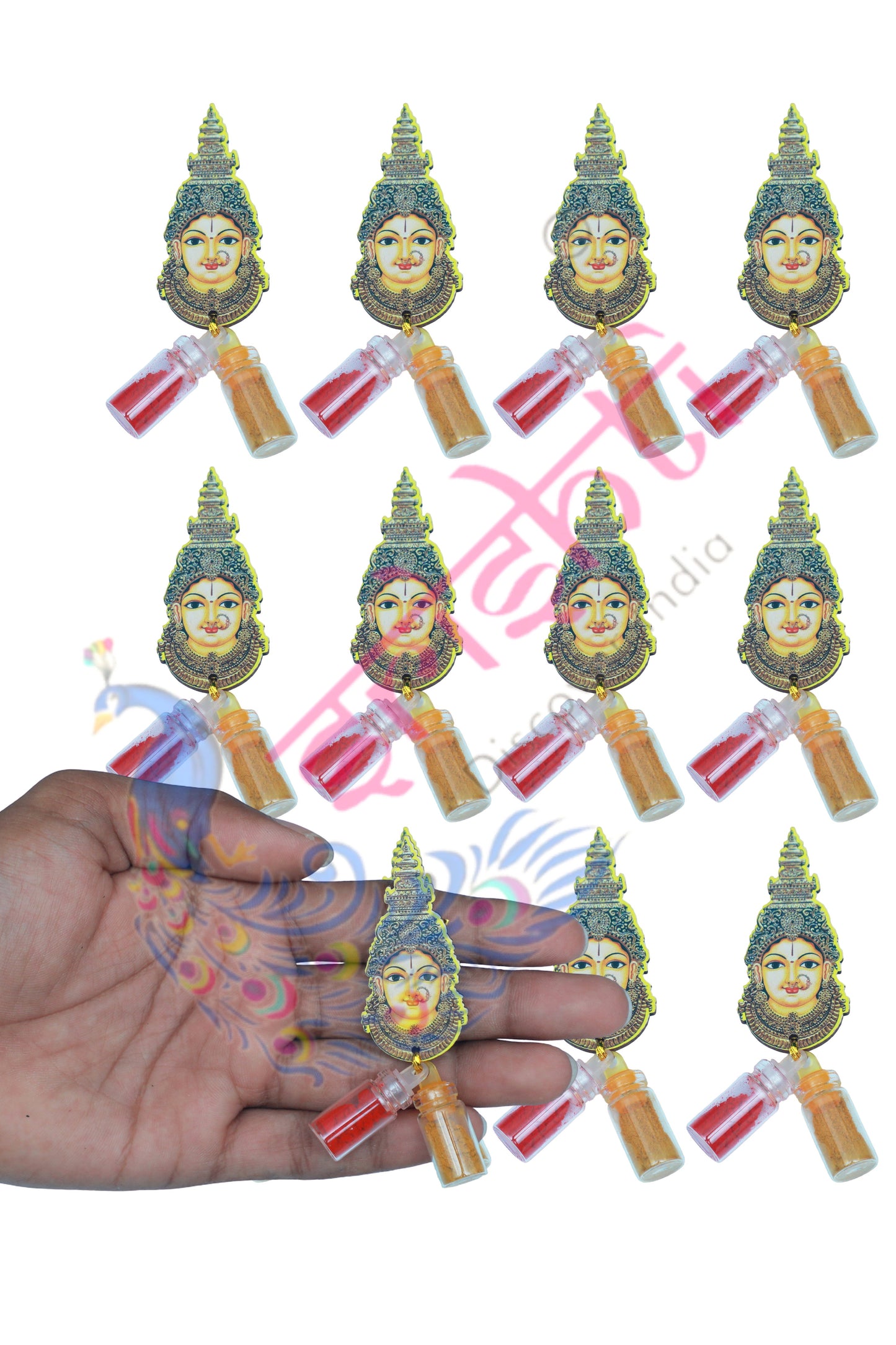 Amman Face with Haldi Kumkum-3 Inches