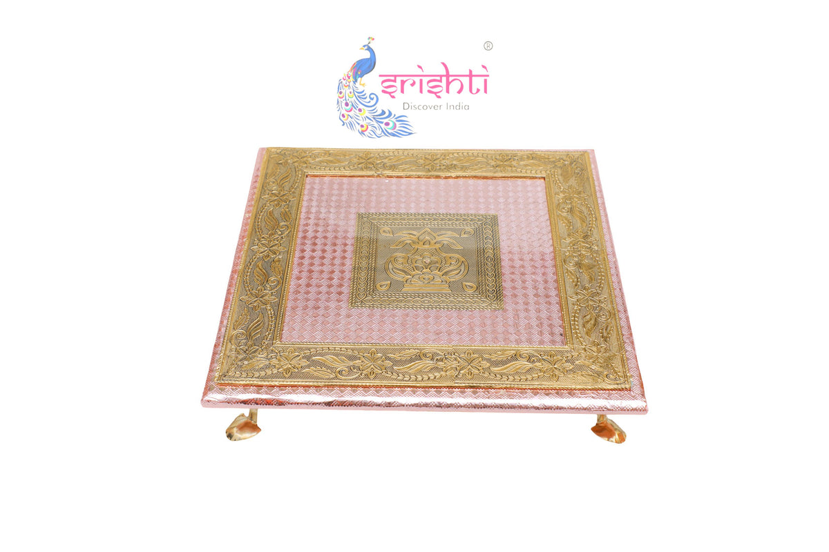 Wooden Meenakari Plank-12 Inches