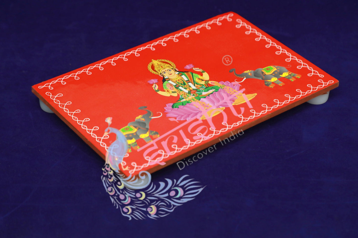 Wooden Plank (Gajalakshmi)-Pink 8 Inches