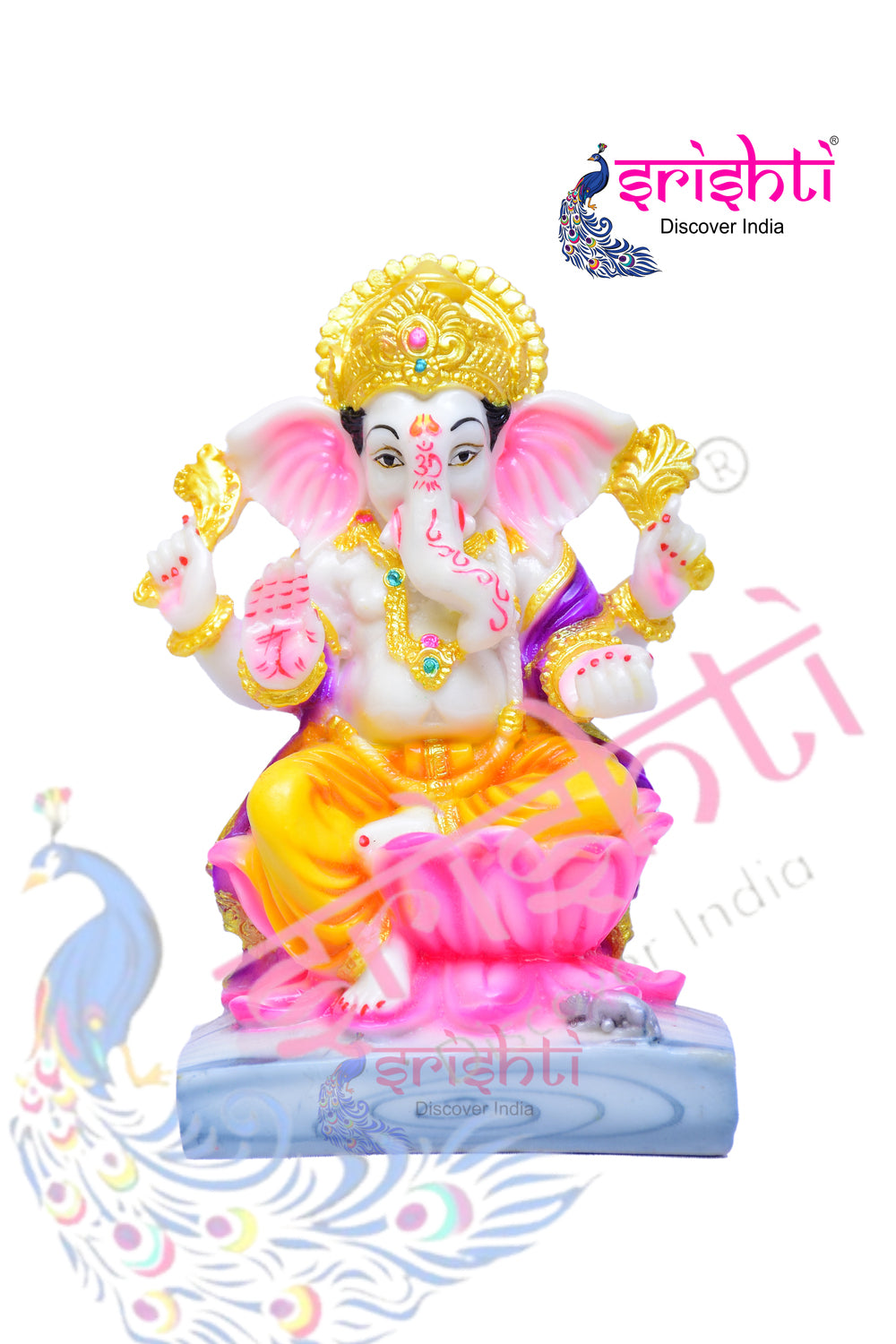 Marble Ganesha-7 Inches-M01