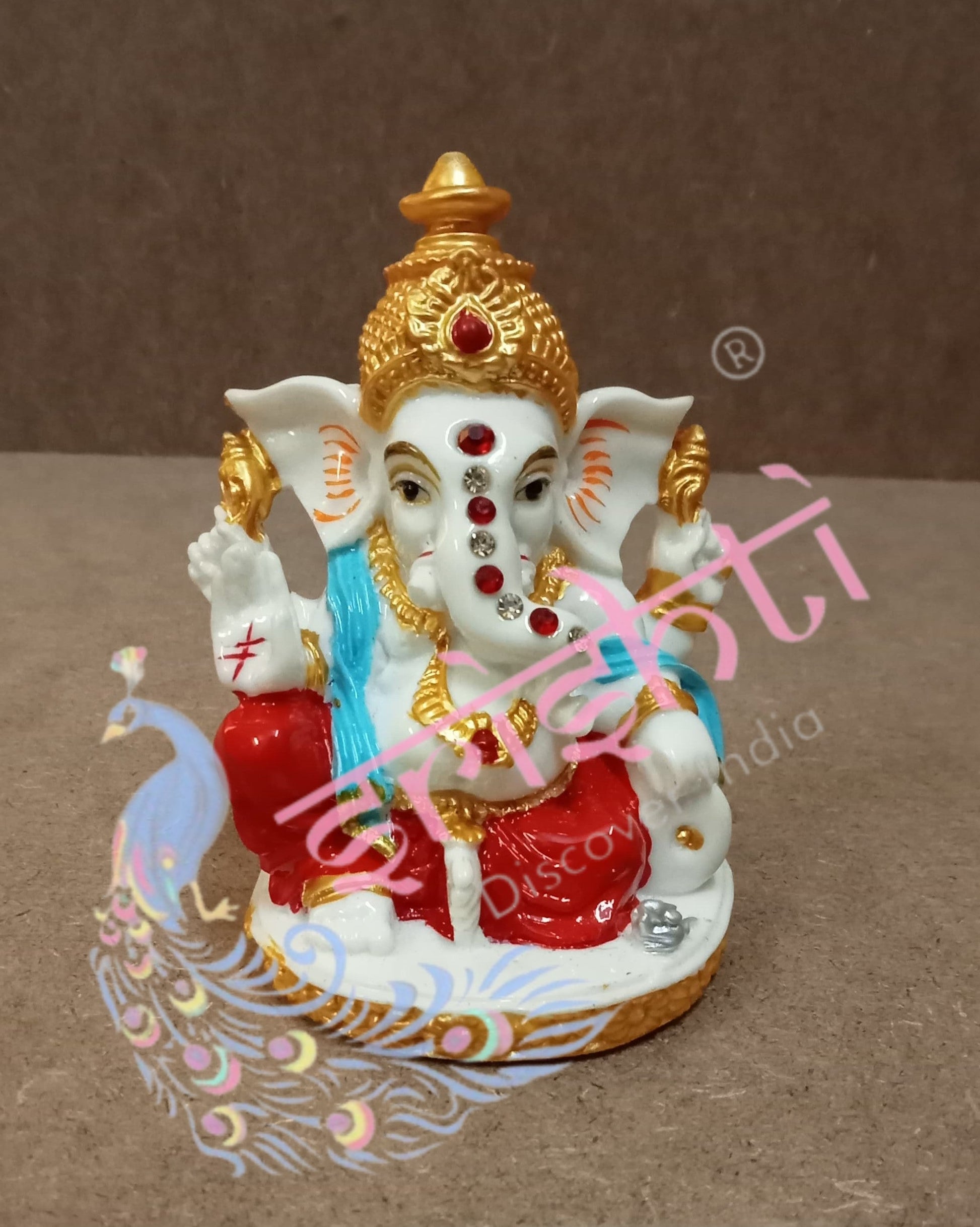 Marble Ganesha-M01-3.5 Inches