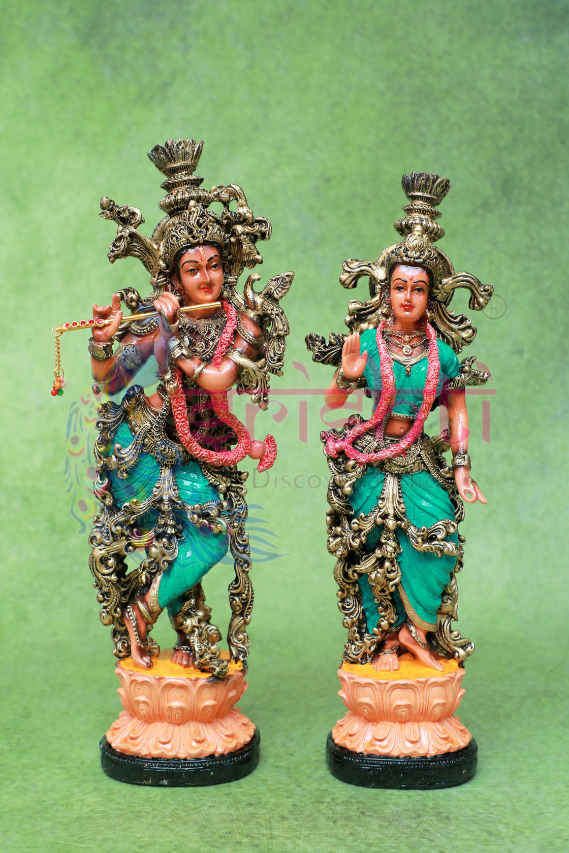 Radha Krishna Pair-14 Inches-M06 - Marble Dust