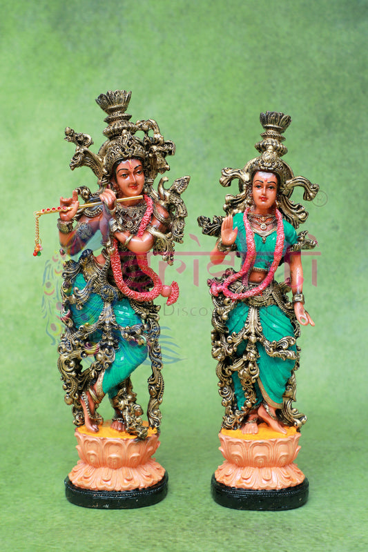 Radha Krishna Pair-14 Inches-M06 - Marble Dust