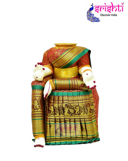 Varalakshmi Goddess Dress Maroon-19.5 Inches
