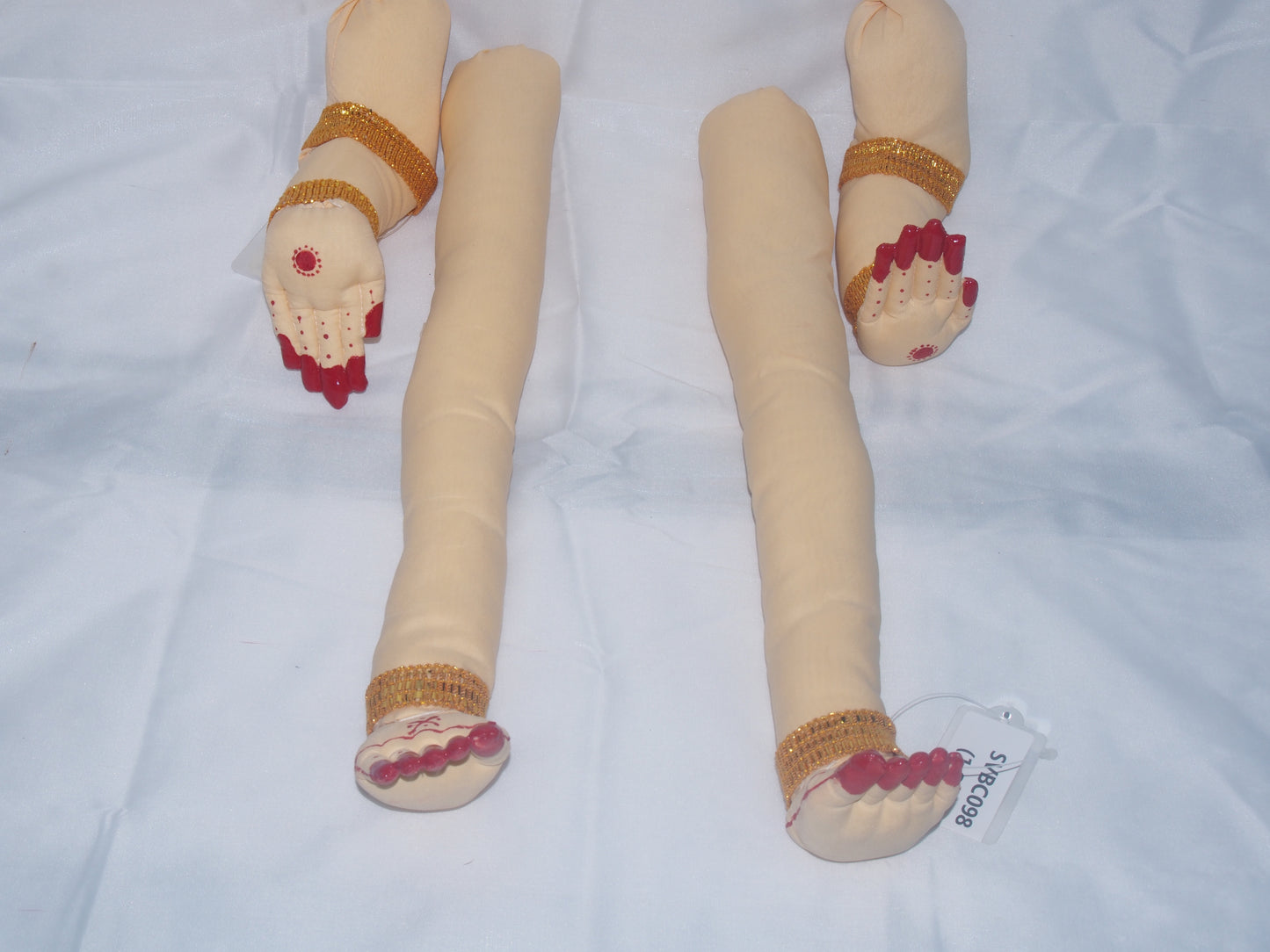 Varalakshmi Goddess Hands and Legs for Decoration Set (White)