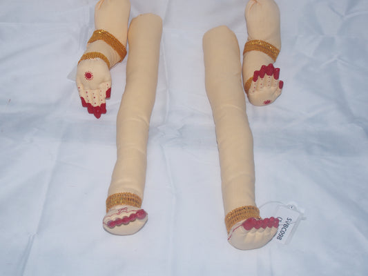 Varalakshmi Goddess Hands and Legs for Decoration Set (White)