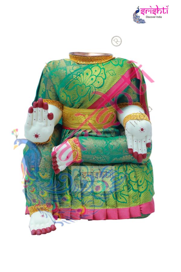 Varalakshmi Goddess Doll Green-12 Inches