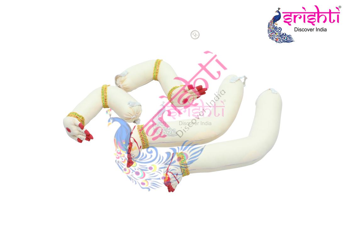 Varalakshmi Goddess Hands and Legs Of Decoration set (White)