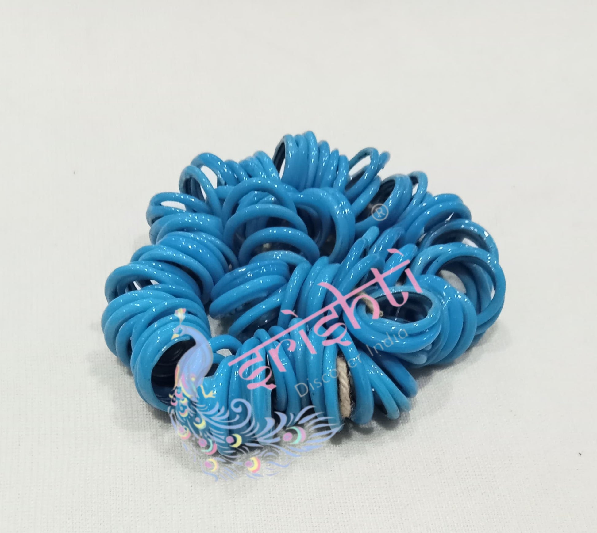 Lite Blue Small Bangles for Lakshmi Pooja (Pack of 108)