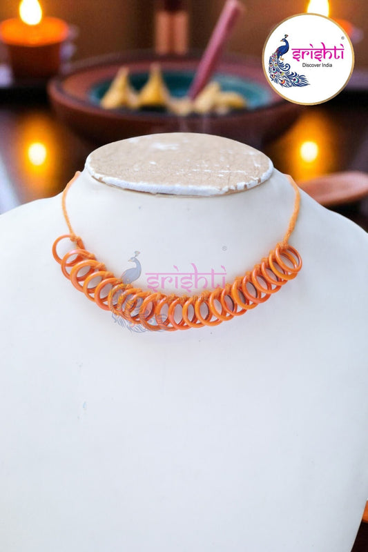 Orange Small Bangles Malai (21 Bangles)-2.5 Inches