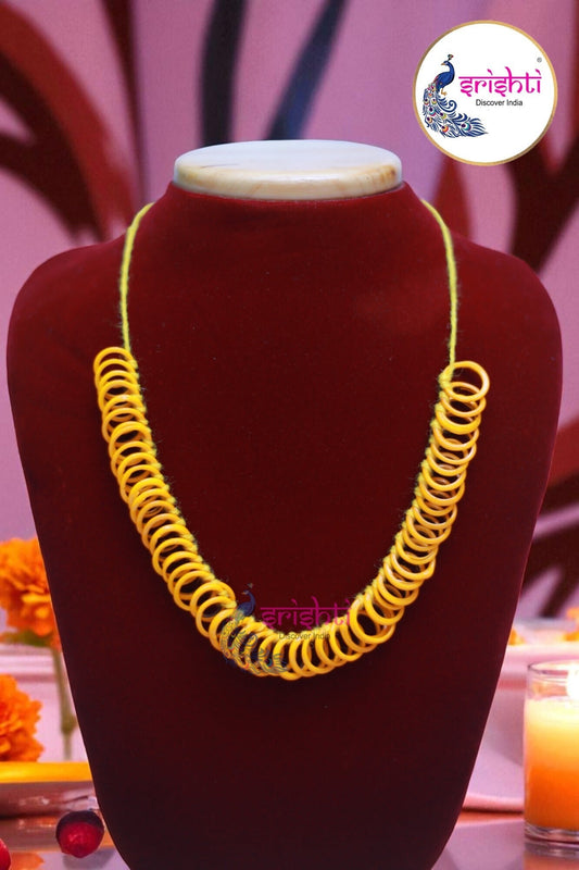 Mustard Yellow Small Bangles Malai (54 Bangles)-6 Inches