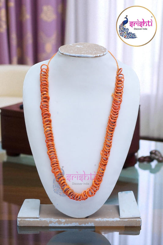 Orange Small Bangles Malai (108 Bangles)-13 Inches