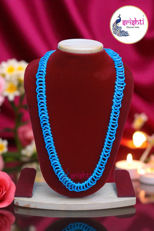 Lite Blue Small Bangles Malai (108 Bangles)-13 Inches
