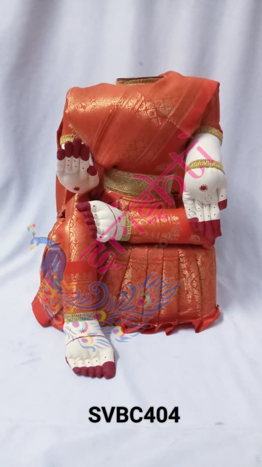 Varalakshmi Goddess Dress Orange-15 Inches