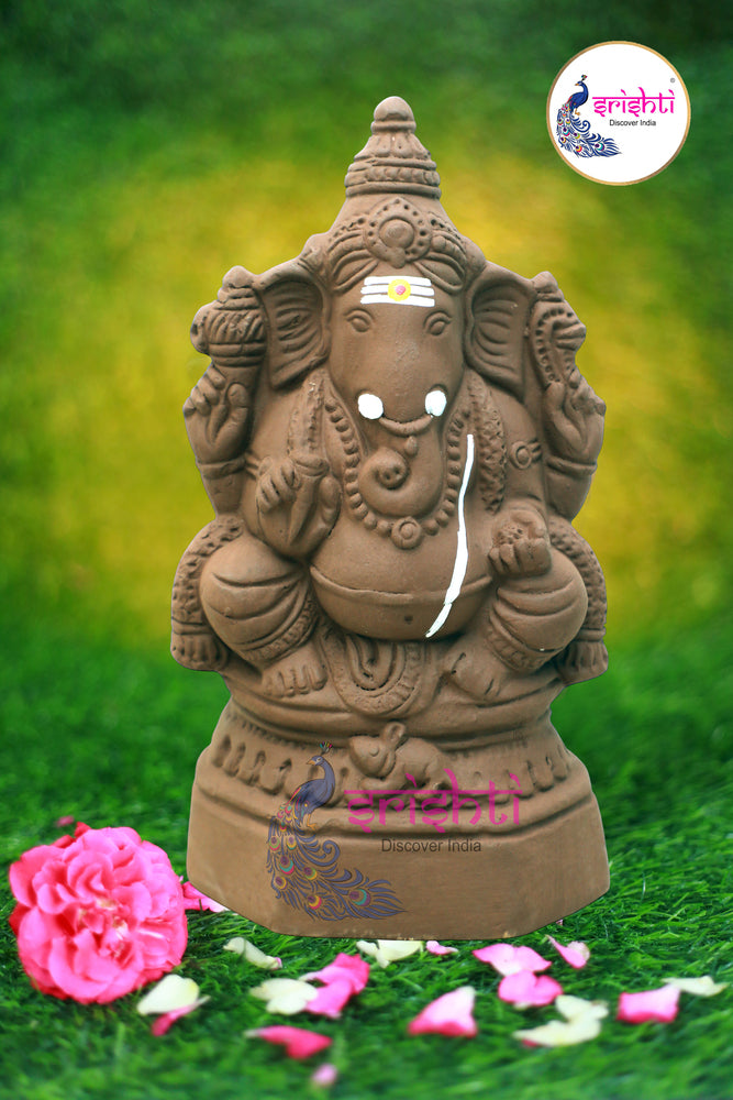 Clay Ganesha-11 Inches