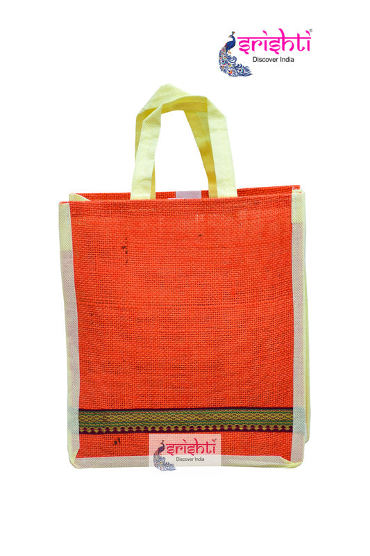 Return Gift Jute Bag-M02 (Orange)