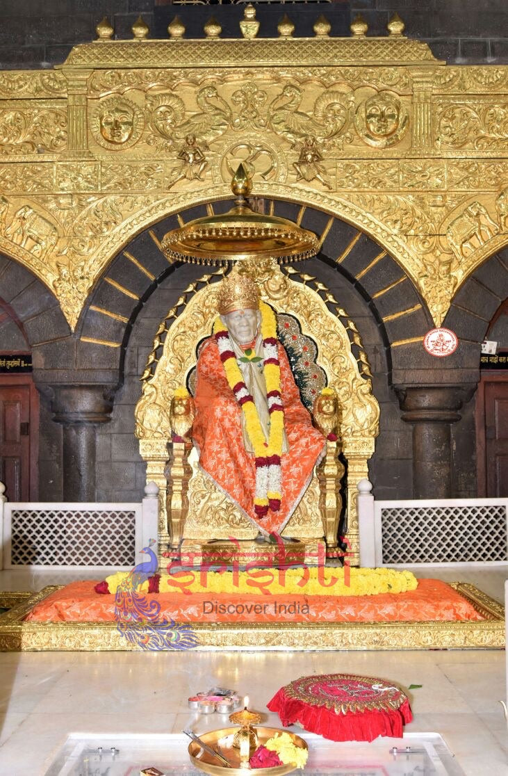 Temple Marble Baba Statue