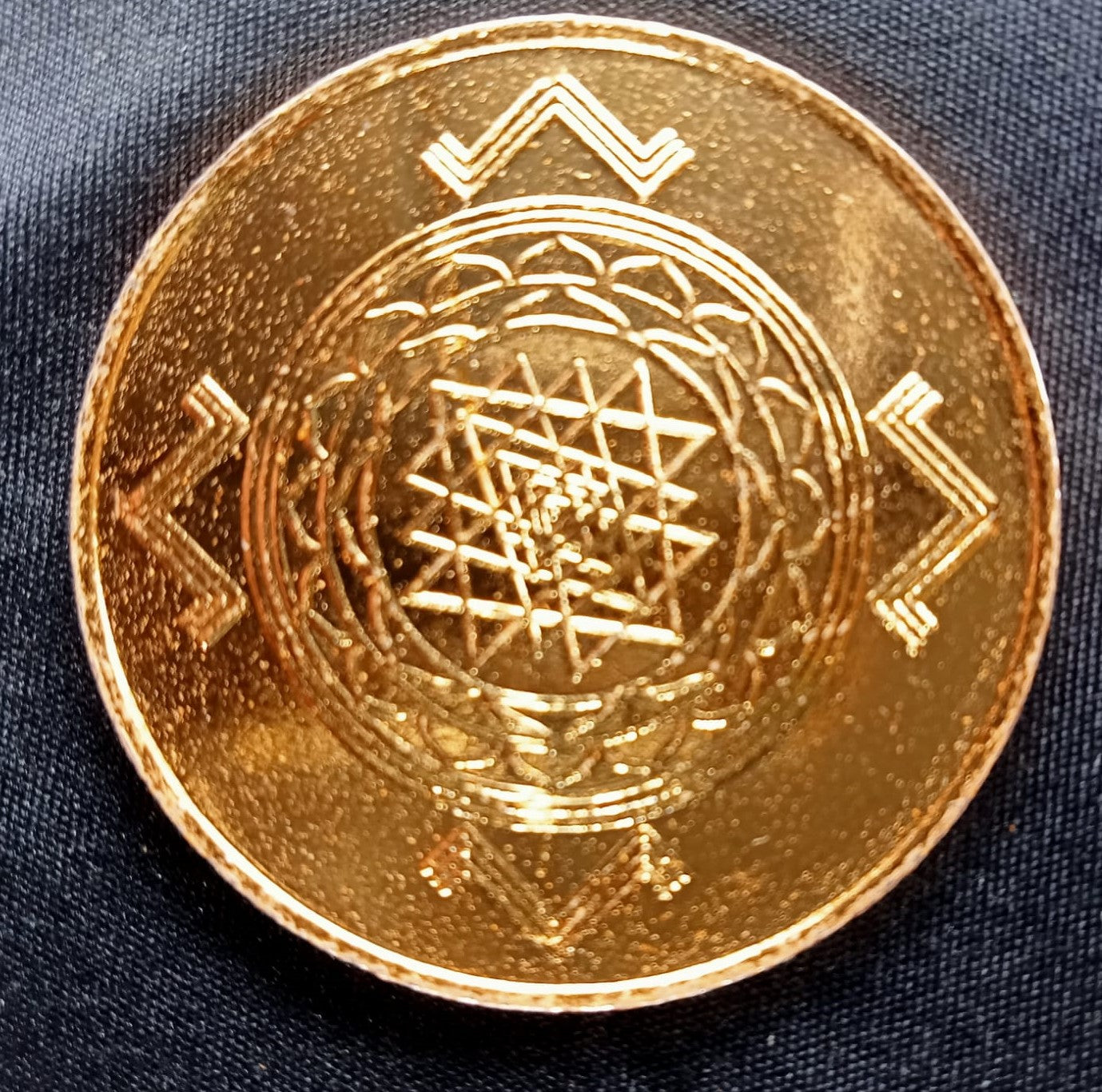 Gaja Lakshmi pure copper - Gold Coated  Coin 3 gms - Lakshmi Pooja