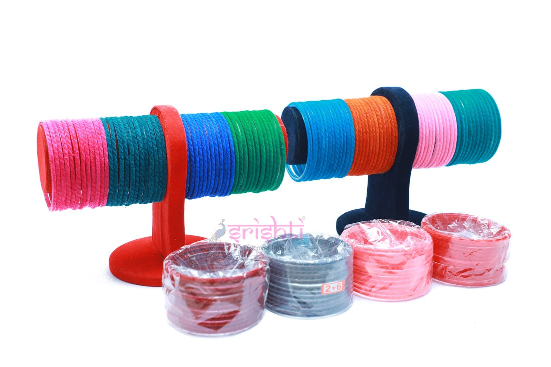 Assorted  Glass Colour  Bangles Set-1 Dozen-M05-2.8 S