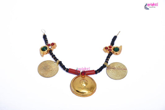 Goddess Lakshmi Black Beads Pottu Thali/Mangal Sutra-M02