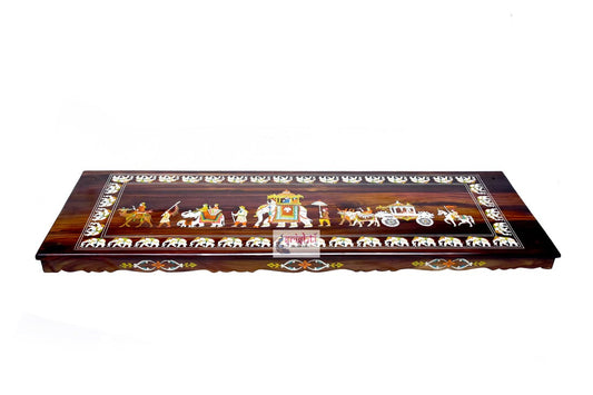 Wooden Jula Plank Elephant Design Embossed-60 X 24 Inches-M17