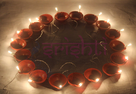 Electric Agal Diya-M02 - Connected 18 Diyas